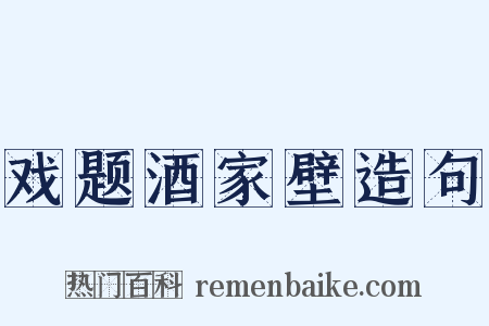 戏题酒家壁造句是什么意思的图片